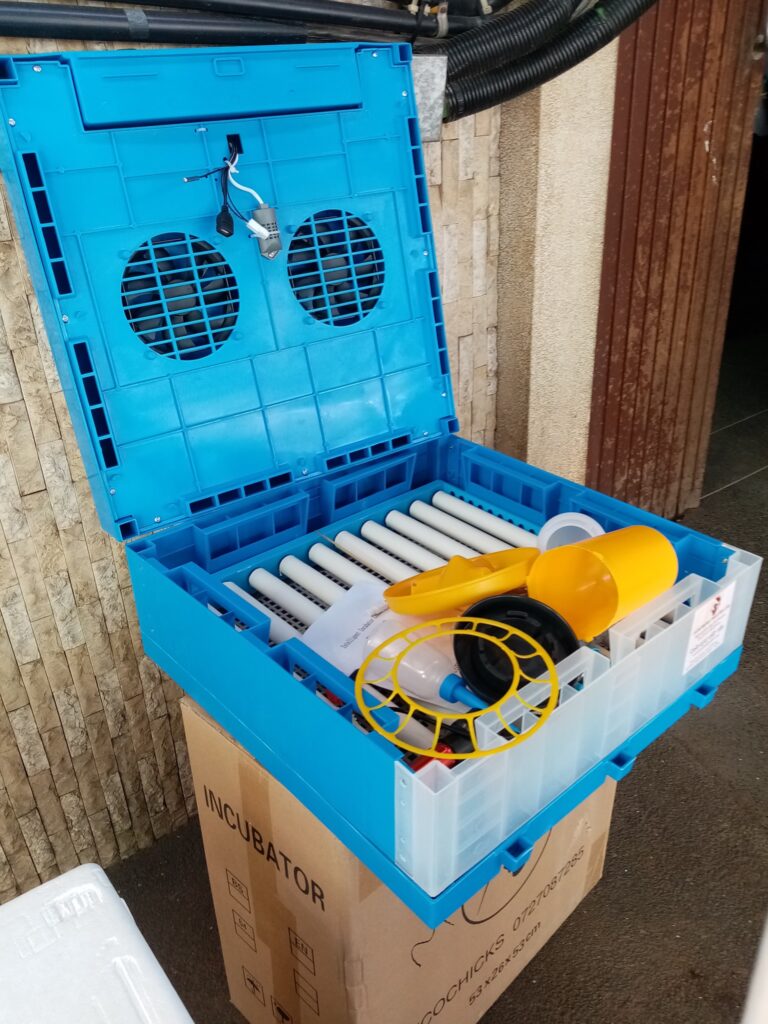 64 Eggs Capacity AC/DC Full Auto Incubator Hatcher can use either Electricity, solar Or Battery